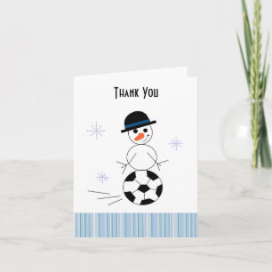 Tarjeta de agradecimiento de jugador de fútbol de 