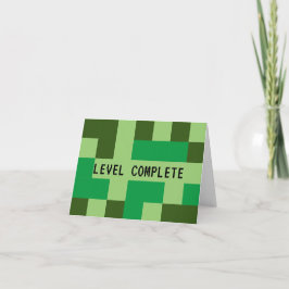 Tarjeta de agradecimiento de jugador de nivel comp
