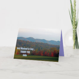 Tarjeta de agradecimiento de Julie