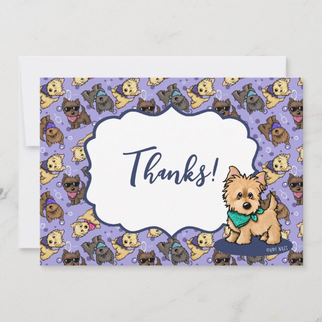 Tarjeta de agradecimiento de KiniArt Cairn Parade (Anverso)