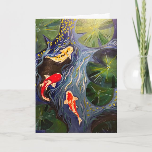 Tarjeta de agradecimiento de Koi Fish (Anverso)