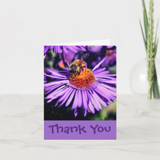 Tarjeta De Agradecimiento De La Abeja De La Flor D