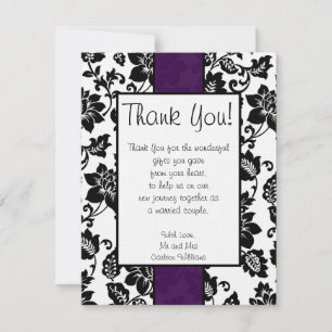 Tarjeta de agradecimiento de la boda de Damasco fl