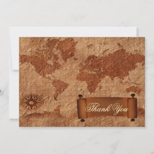 tarjeta de agradecimiento de la boda de destino de