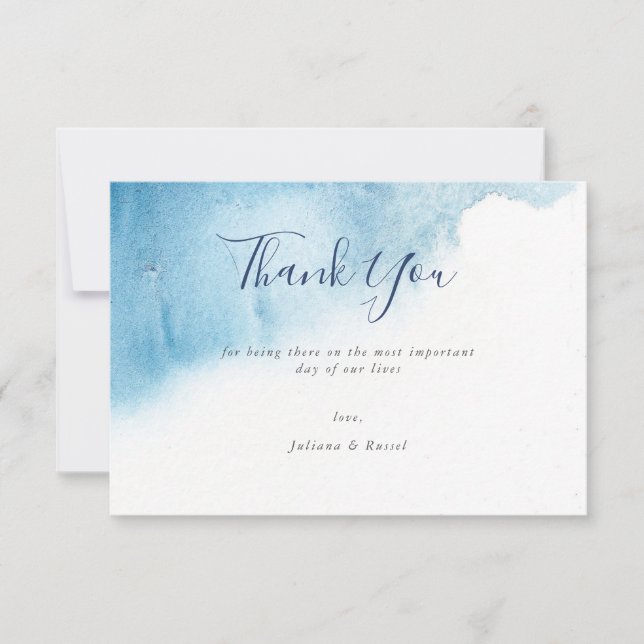 Tarjeta de agradecimiento de la boda de invierno a (Anverso)