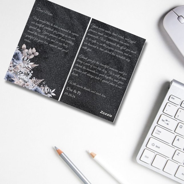 Tarjeta de agradecimiento de la boda de invierno n (Subido por el creador)