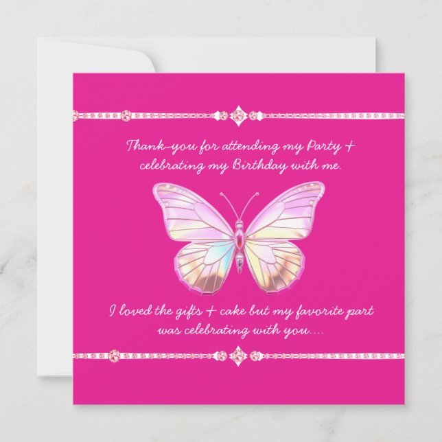 Tarjeta de agradecimiento de la bonito Holo Diamon (Anverso)