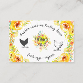 tarjeta de agradecimiento de la casa de campo flor