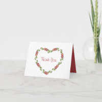 Tarjeta de agradecimiento de la colección Corazone