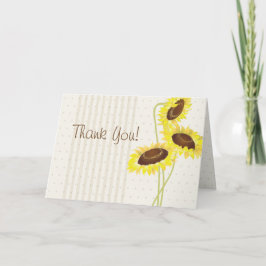 Tarjeta de agradecimiento de la colección Girasole