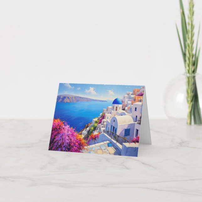 Tarjeta de agradecimiento de la costa del pueblo y (Anverso)