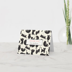 Tarjeta de agradecimiento de la dama del gato