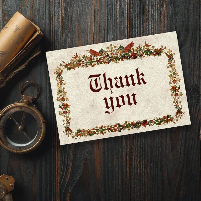 Tarjeta de agradecimiento de la Edad Media Medieva (Subido por el creador)