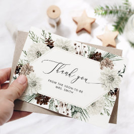 Tarjeta de agradecimiento de la elegante ducha de 