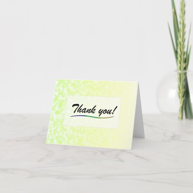 Tarjeta de agradecimiento de la Escarcha Verde (Anverso)