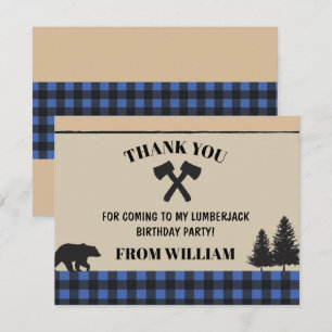 Tarjeta de agradecimiento de la fiesta de cumpleañ