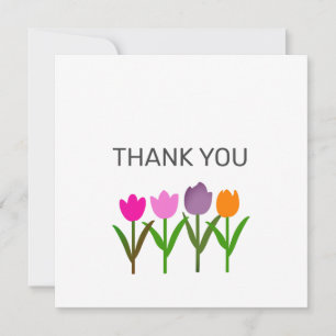 Tarjeta de agradecimiento de la flor de tulipán