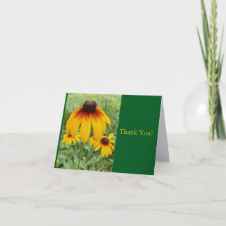 Tarjeta de agradecimiento de la flor del cono de l