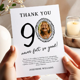 Tarjeta de agradecimiento de la foto de cumpleaños