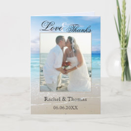 Tarjeta de agradecimiento de la foto de la boda de