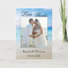 Tarjeta de agradecimiento de la foto de la boda de