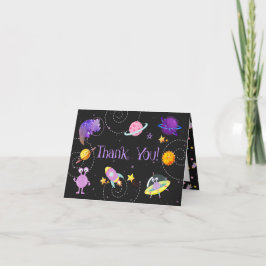 Tarjeta de agradecimiento de la galaxia de dinosau