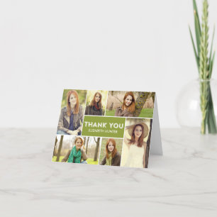 Tarjeta de agradecimiento de la graduación de la m