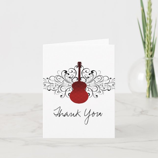 Tarjeta de agradecimiento de la guitarra de Swirls (Anverso)