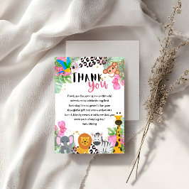 Tarjeta de agradecimiento de la jungla