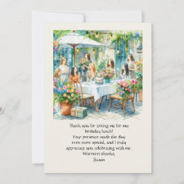 Tarjeta de agradecimiento de la Llanura de Comida