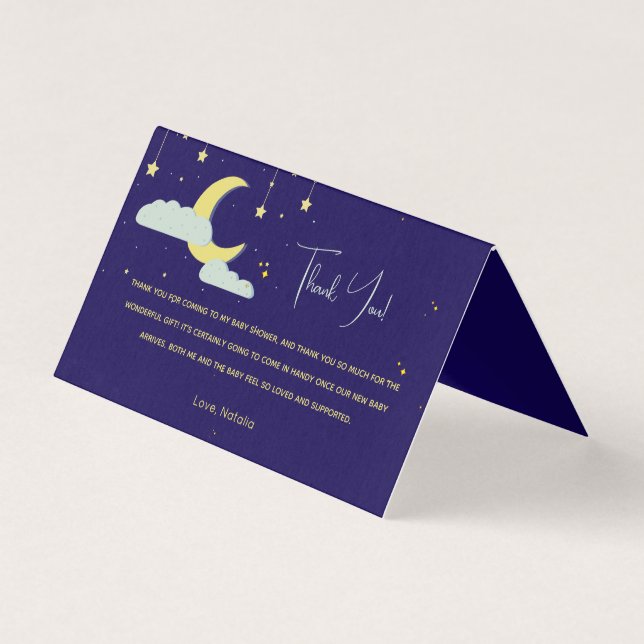Tarjeta de agradecimiento de la luna de la estrell (Anverso)