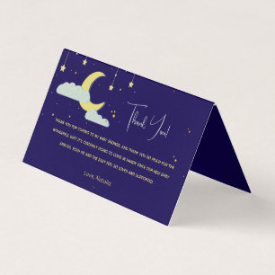 Tarjeta de agradecimiento de la luna de la estrell