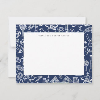 Tarjeta de agradecimiento de la Marina Azul de la
