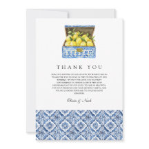 Tarjeta de agradecimiento de la mosaico de limón m