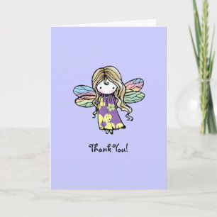 Tarjeta de agradecimiento de la pequeña hada