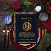 Tarjeta de agradecimiento de la planicie azul de E