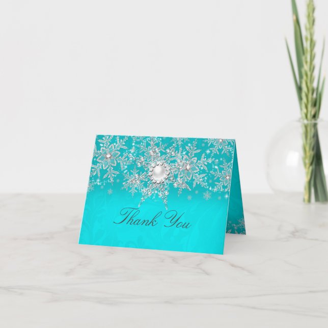 Tarjeta de agradecimiento de la plata de Snowflake (Anverso)
