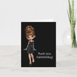 Tarjeta de agradecimiento de la princesa diva