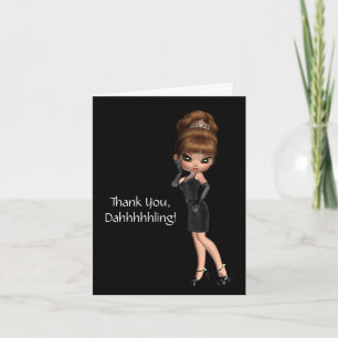 Tarjeta de agradecimiento de la princesa Diva