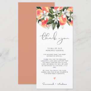 Tarjeta de agradecimiento de la tabla Baby Shower 