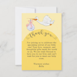 Tarjeta de agradecimiento de la tormenta de Baby S