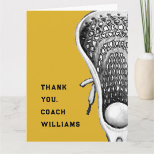 Tarjeta de agradecimiento de Lacrosse Coach