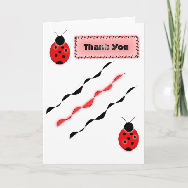 Tarjeta de agradecimiento de Ladybug (Anverso)
