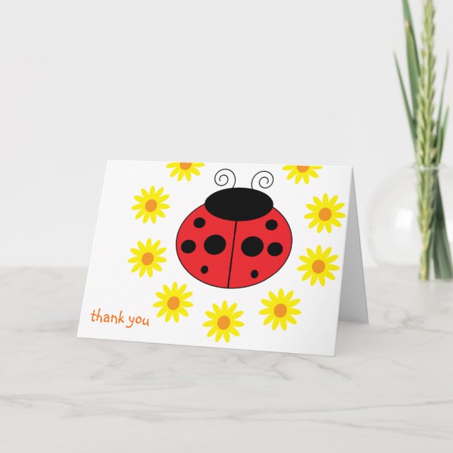 Tarjeta de agradecimiento de Ladybug (Anverso)