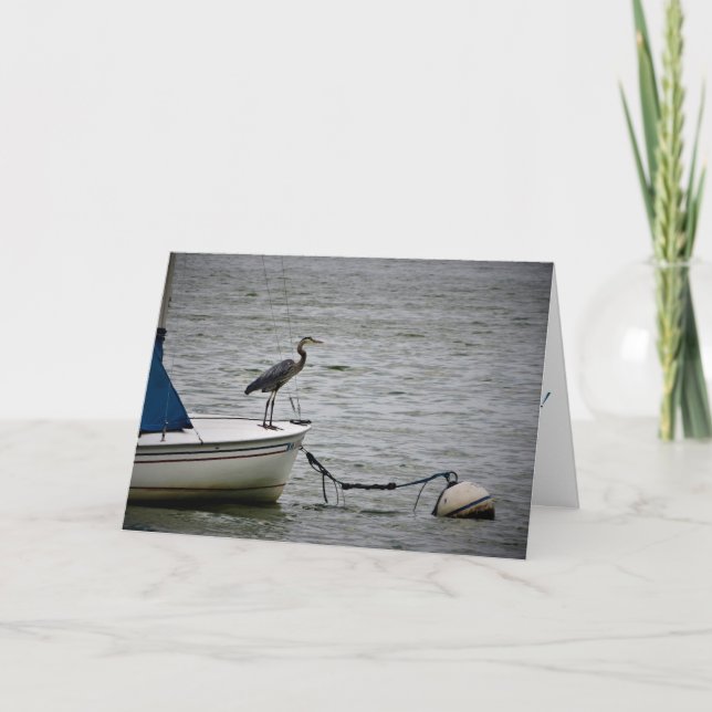Tarjeta de agradecimiento de "Lake Harriet Heron" (Anverso)