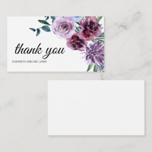 Tarjeta de agradecimiento de las flores de color m