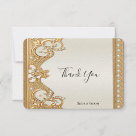 Tarjeta de agradecimiento de las Perlas Blancas Or