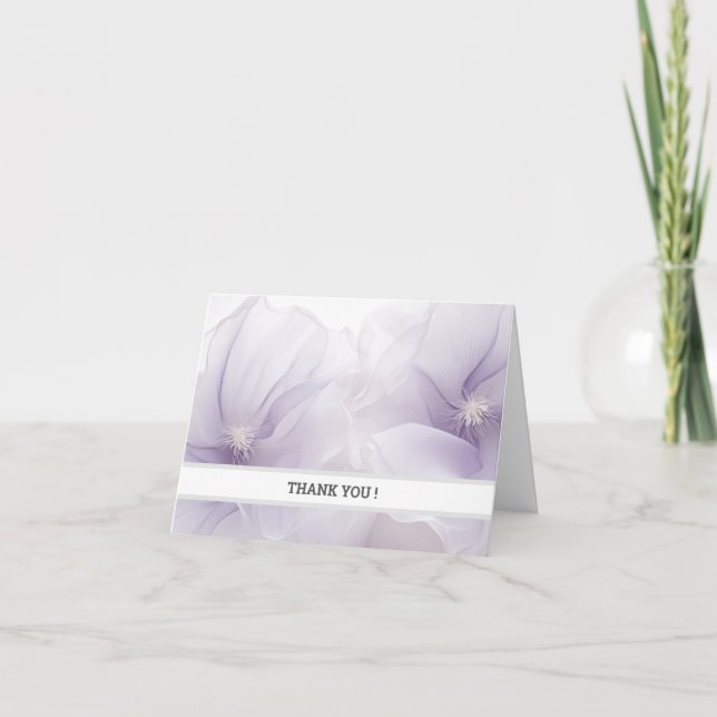 Tarjeta de agradecimiento de lavanda elegante | Pe (Anverso)