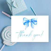 Tarjeta de agradecimiento de lazo azul