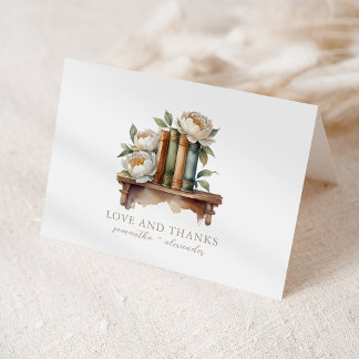 Tarjeta de agradecimiento de Libros y Brunch Baby